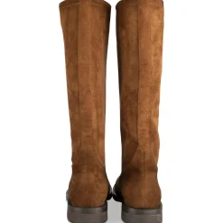 Bottes COGNAC Femme Motif Uni A Enfiler