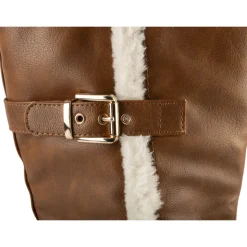 Bottes COGNAC Femme Motif Uni A Enfiler