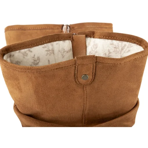 Bottes COGNAC Femme Motif Uni Fermeture éclair
