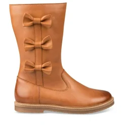 Bottes COGNAC Fille CUIR Fermeture éclair