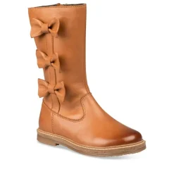 Bottes COGNAC Fille CUIR Fermeture éclair