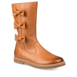 Bottes COGNAC Fille CUIR Fermeture éclair