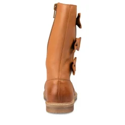 Bottes COGNAC Fille CUIR Fermeture éclair