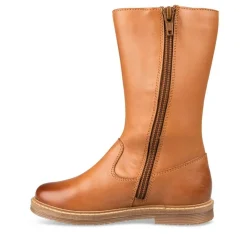 Bottes COGNAC Fille CUIR Fermeture éclair