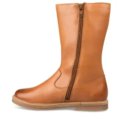 Bottes COGNAC Fille CUIR Fermeture éclair