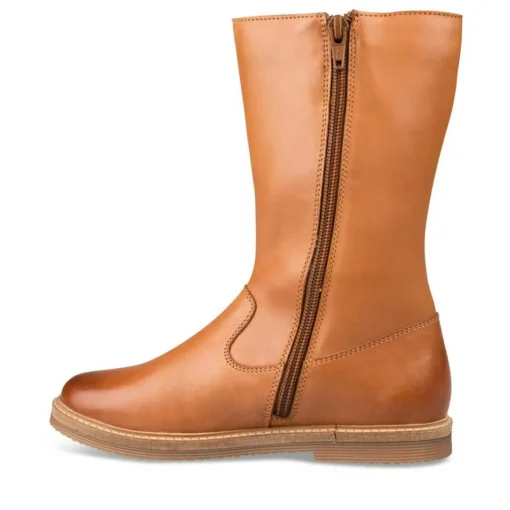 Bottes COGNAC Fille CUIR Fermeture éclair