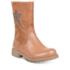 Bottes COGNAC Fille Fermeture éclair