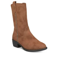 Bottes COGNAC Fille Fermeture éclair