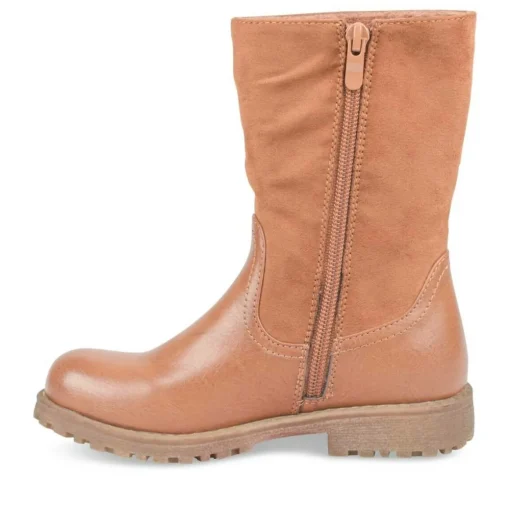 Bottes COGNAC Fille Fermeture éclair