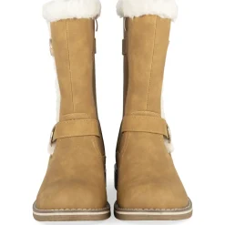 Bottes COGNAC Fille Motif Uni Fermeture éclair