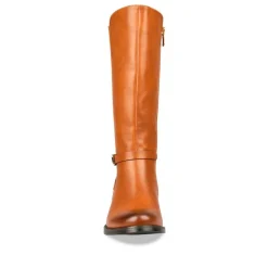 Bottes COGNAC Fille Motif Uni Fermeture éclair