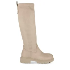 Bottes Cuissarde BEIGE Fille Motif Uni Fermeture éclair