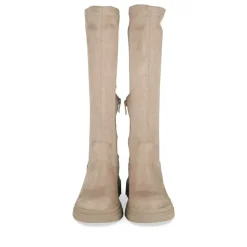 Bottes Cuissarde BEIGE Fille Motif Uni Fermeture éclair