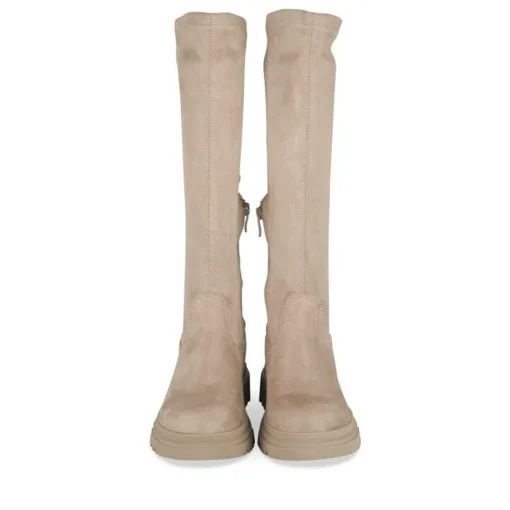Bottes Cuissarde BEIGE Fille Motif Uni Fermeture éclair
