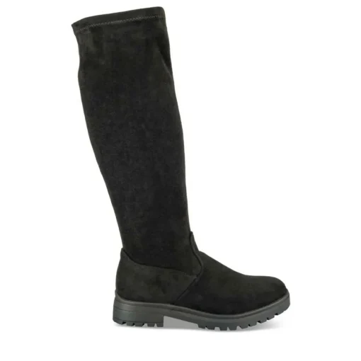 Bottes Cuissarde NOIR Fille Motif Uni Fermeture éclair