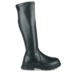 Bottes Cuissarde NOIR Fille Motif Uni Fermeture éclair