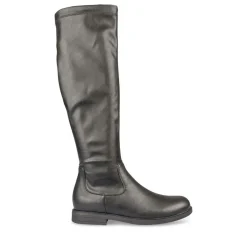 Bottes Cuissarde NOIR Fille Motif Uni Fermeture éclair