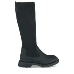 Bottes Cuissarde NOIR Fille Motif Uni A Enfiler