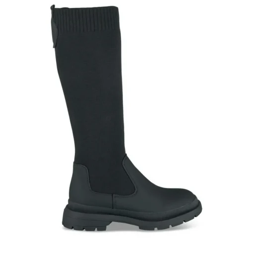 Bottes Cuissarde NOIR Fille Motif Uni A Enfiler