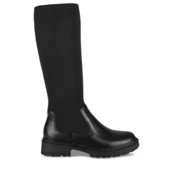 Bottes Cuissarde NOIR Fille Motif Uni A Enfiler