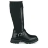 Bottes Cuissarde NOIR Fille Motif Uni A Enfiler