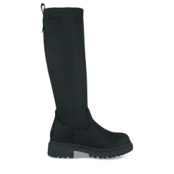 Bottes Cuissarde NOIR Fille Motif Uni Fermeture éclair