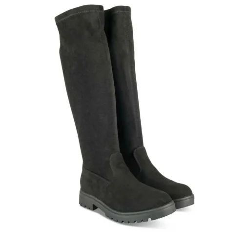 Bottes Cuissarde NOIR Fille Motif Uni Fermeture éclair