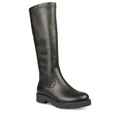 Bottes Cuissarde NOIR Fille Motif Uni Fermeture éclair