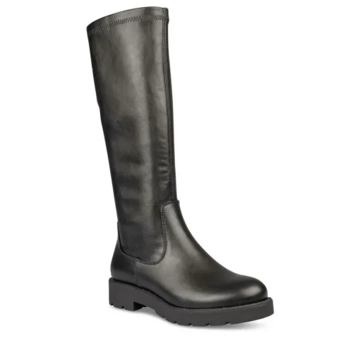 Bottes Cuissarde NOIR Fille Motif Uni Fermeture éclair