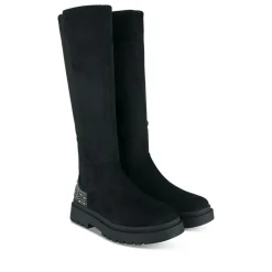 Bottes Cuissarde NOIR Fille Motif Paillettes Fermeture éclair