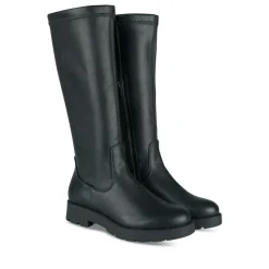 Bottes Cuissarde NOIR Fille Motif Uni Fermeture éclair