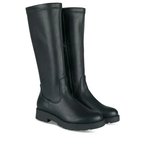 Bottes Cuissarde NOIR Fille Motif Uni Fermeture éclair