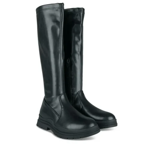 Bottes Cuissarde NOIR Fille Motif Uni Fermeture éclair