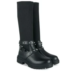 Bottes Cuissarde NOIR Fille Motif Clouté A Enfiler