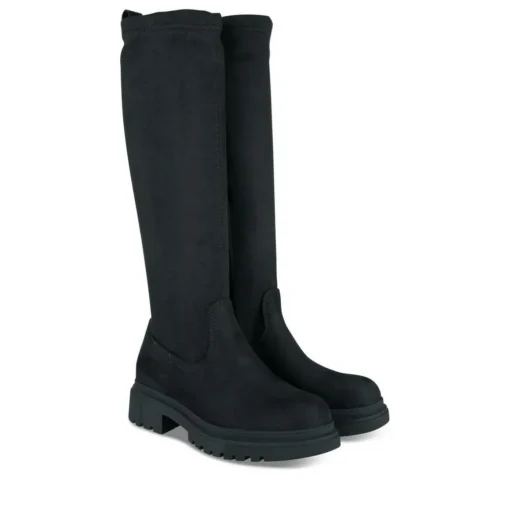 Bottes Cuissarde NOIR Fille Motif Uni Fermeture éclair
