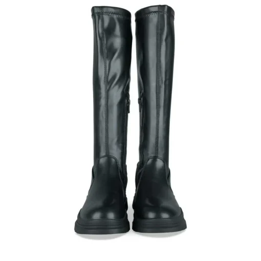 Bottes Cuissarde NOIR Fille Motif Uni Fermeture éclair