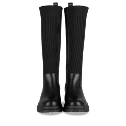 Bottes Cuissarde NOIR Fille Motif Uni A Enfiler