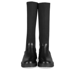 Bottes Cuissarde NOIR Fille Motif Uni A Enfiler