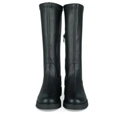Bottes Cuissarde NOIR Fille Motif Uni Fermeture éclair