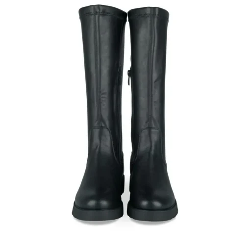 Bottes Cuissarde NOIR Fille Motif Uni Fermeture éclair