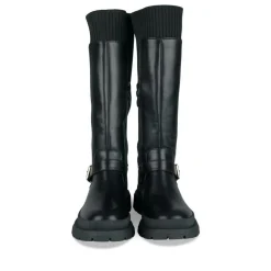 Bottes Cuissarde NOIR Fille Motif Uni A Enfiler