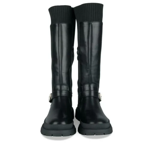 Bottes Cuissarde NOIR Fille Motif Uni A Enfiler