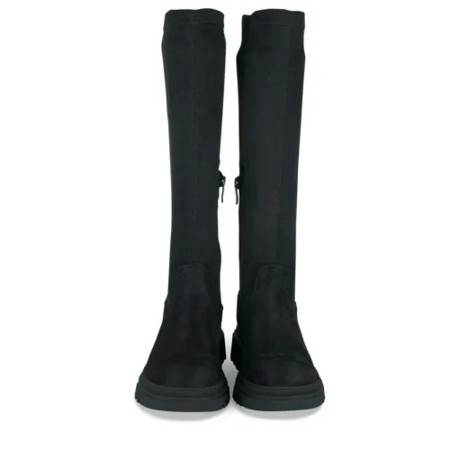 Bottes Cuissarde NOIR Fille Motif Uni Fermeture éclair