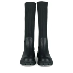 Bottes Cuissarde NOIR Fille Motif Uni A Enfiler