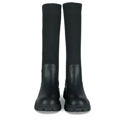 Bottes Cuissarde NOIR Fille Motif Uni A Enfiler