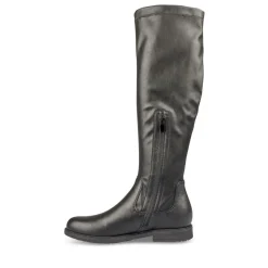 Bottes Cuissarde NOIR Fille Motif Uni Fermeture éclair