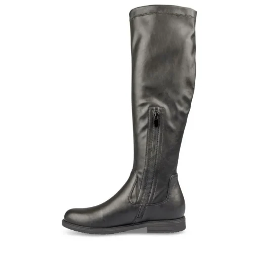 Bottes Cuissarde NOIR Fille Motif Uni Fermeture éclair