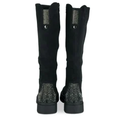 Bottes Cuissarde NOIR Fille Motif Paillettes Fermeture éclair