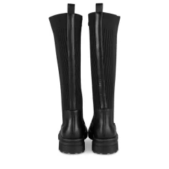 Bottes Cuissarde NOIR Fille Motif Uni A Enfiler