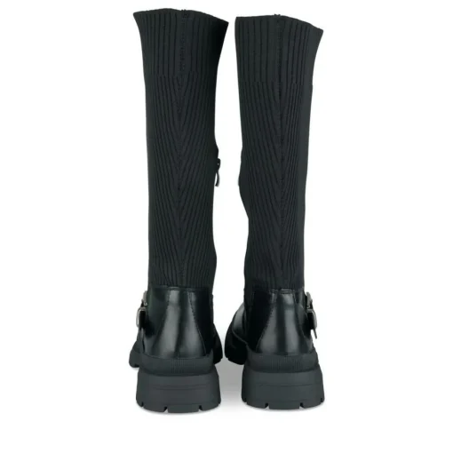 Bottes Cuissarde NOIR Fille Motif Uni A Enfiler